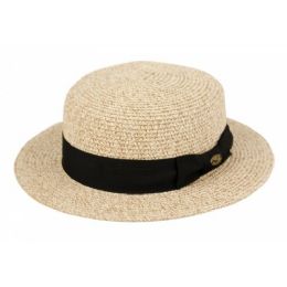 12 Wholesale Straw Braid Boater Hats