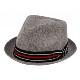12 Wholesale Small Brim Linen/cotton Fedora Hats With Band