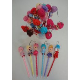 144 Wholesale FabriC-Covered Ink Pen With Doll Baby
