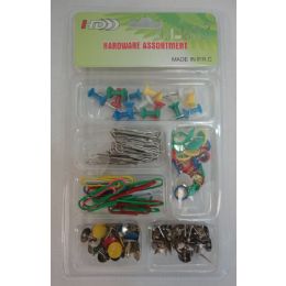 72 Pieces Office Assortment [push Pin/thumb Tack/paper Clip] - Clips and Fasteners