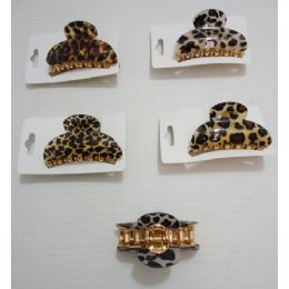 72 Wholesale 3" Claw CliP--Leopard Print