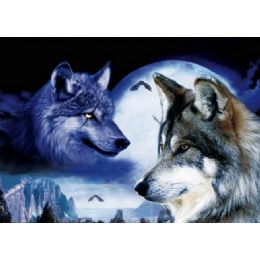 50 Wholesale 3d Picture 52--Two Wolves With Moon