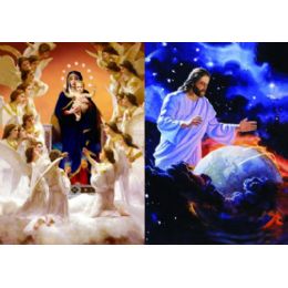 50 Wholesale 3d Picture 61--Jesus Over Earth/mary With Angels