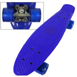 8 Pieces Complete Plastic & Metal SkateboardS- Dark Blue - Summer Toys