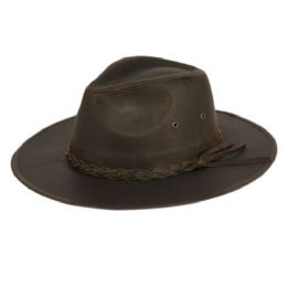 8 Wholesale Faux Leather Fedora Hats With Braid Band