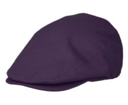 12 Wholesale Cotton Ivy Cap In Purple