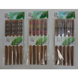 72 Wholesale 9" Printed Bamboo ChopstickS--Assorted Prints