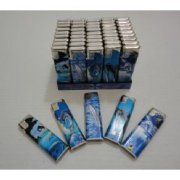 50 Pieces Printed Slide LighterS-Dolphins - Lighters