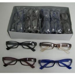 120 Wholesale Reading GlasseS-Wide Rim With Rhinestones