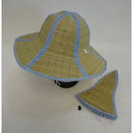 72 Wholesale Foldable Straw Hat
