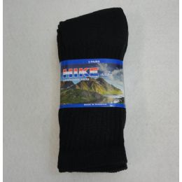 72 Wholesale Black Crew Socks 10-13