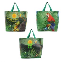200 Wholesale Eco Bag In 3 Assorted Prints - Dimensions: 14 X 14 X 8