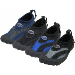 36 Units of Wholesale Men's Barefoot "wave" Water Shoes - Men's Aqua Socks