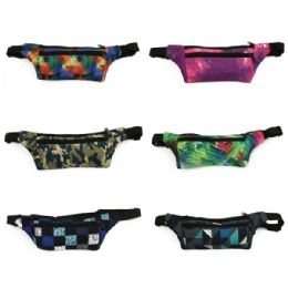 120 Pieces Fanny Bag In Assorted Prints And Colors - Fanny Pack
