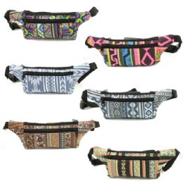 120 Wholesale Fanny Bag In Assorted Prints And Colors