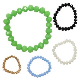 240 Wholesale Gorgeous Crystal Bracelets In Assorted Colors