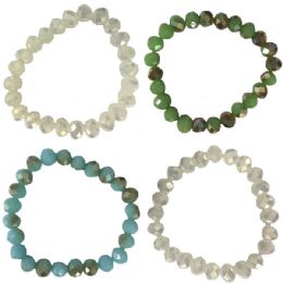 240 Wholesale Lavish Coated Crystal Bracelet In Assorted Colors