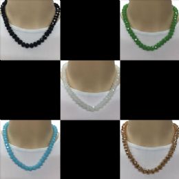 120 Wholesale Gorgeous Crystal Necklace In Assorted Colors