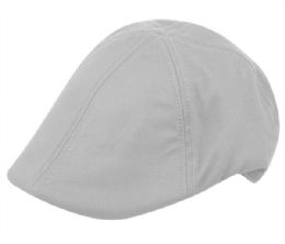 12 Wholesale Cotton Duckbill Ivy Caps In Gray