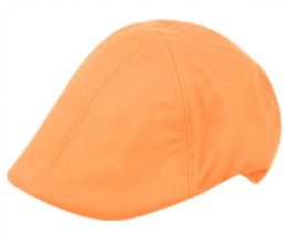 12 Wholesale Cotton Duckbill Ivy Caps In Apricot