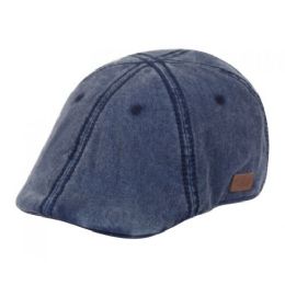 12 Pieces Washed Cotton Duckbill Ivy Caps In Navy - Fedoras, Driver Caps & Visor