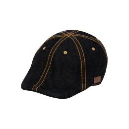 12 Wholesale Washed Cotton Duckbill Ivy Caps In Denim Black