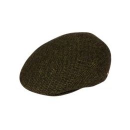 12 Wholesale Tweed Wool Ivy Caps W/satin Quilted Lining In Olive