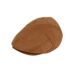 12 Wholesale Faux Leather Vintage Ivy Caps In Brown