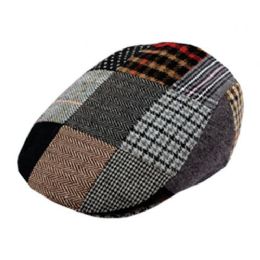 12 Pieces Patch Work Wool Flat Ivy Cap W/quilted Lining - Fedoras, Driver Caps & Visor