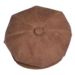 12 Pieces Faux Leather Newsboy Hats - Fedoras, Driver Caps & Visor