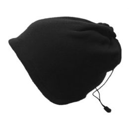 24 Pieces Unisex Polar Fleece Multi Function Warmer With Adjustable String - Winter Beanie Hats