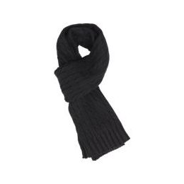 12 Wholesale Men's Chunky Knitted Scarf In Black