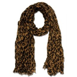 12 Pieces Leopard Print Scarf - Womens Fashion Scarves
