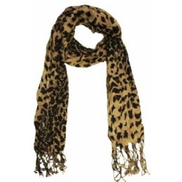 24 Pieces Leopard Print Scarf - Womens Fashion Scarves