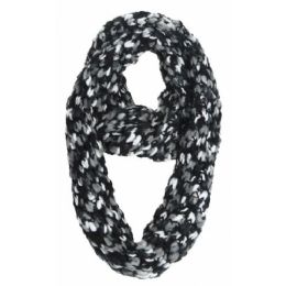24 Pieces Mixed Color Knit Infinity Scarf - Winter Scarves
