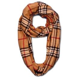 12 of Plaid Neck Warmer Loop Infinity Scarves