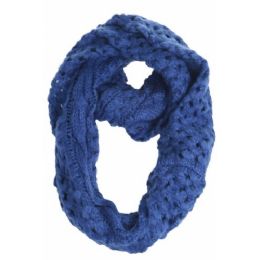 24 Wholesale Winter Neck Warmer Infinity Knit Scarf