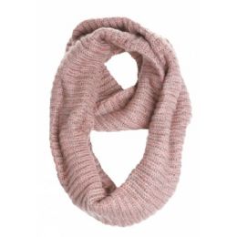 12 Bulk Mix Color Cable Knit Infinity Scarf