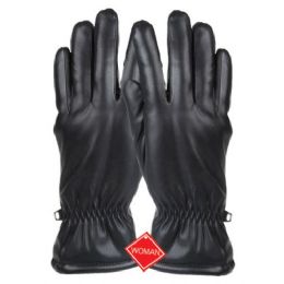 12 Wholesale Ladies Faux Leather Glove