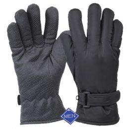 12 Wholesale Men's Waterproof Glove W/thermal Fleece Lining