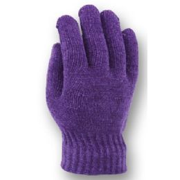 48 Wholesale Ladies Knit Chenille Glove