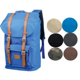 2 Pieces Canvas Backpack In Black - Backpacks 18" or Larger