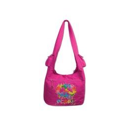 24 Pieces Peace Cotton Canvas Bag In Hot Pink - Handbags