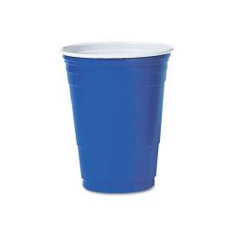 96 Units of Sixteen Ounce Plastic Blue Cup Sixteen Count - Disposable Cups