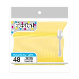 96 Wholesale Forty Eight Count Fork Yellow