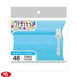 96 Wholesale Thirty Six Count Fork Pastel Blue