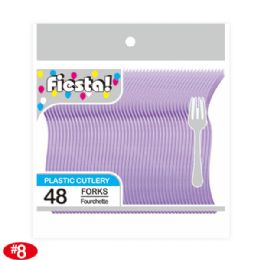 96 Wholesale Forty Eight Count Fork Purple