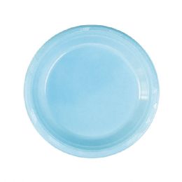 72 Wholesale Seven Inch Fifteen Count Plate Baby Blue