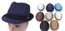 72 Pieces Unisex Assorted Color Fashion Fedora Hats - Fedoras, Driver Caps & Visor