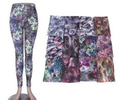 72 of Womens Fashion Legging Assorted Styles, And Size Polyester Lycra Blend